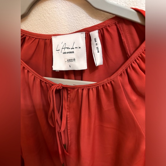 L’Academia Orange Blouse Size Small - Picture 6 of 8